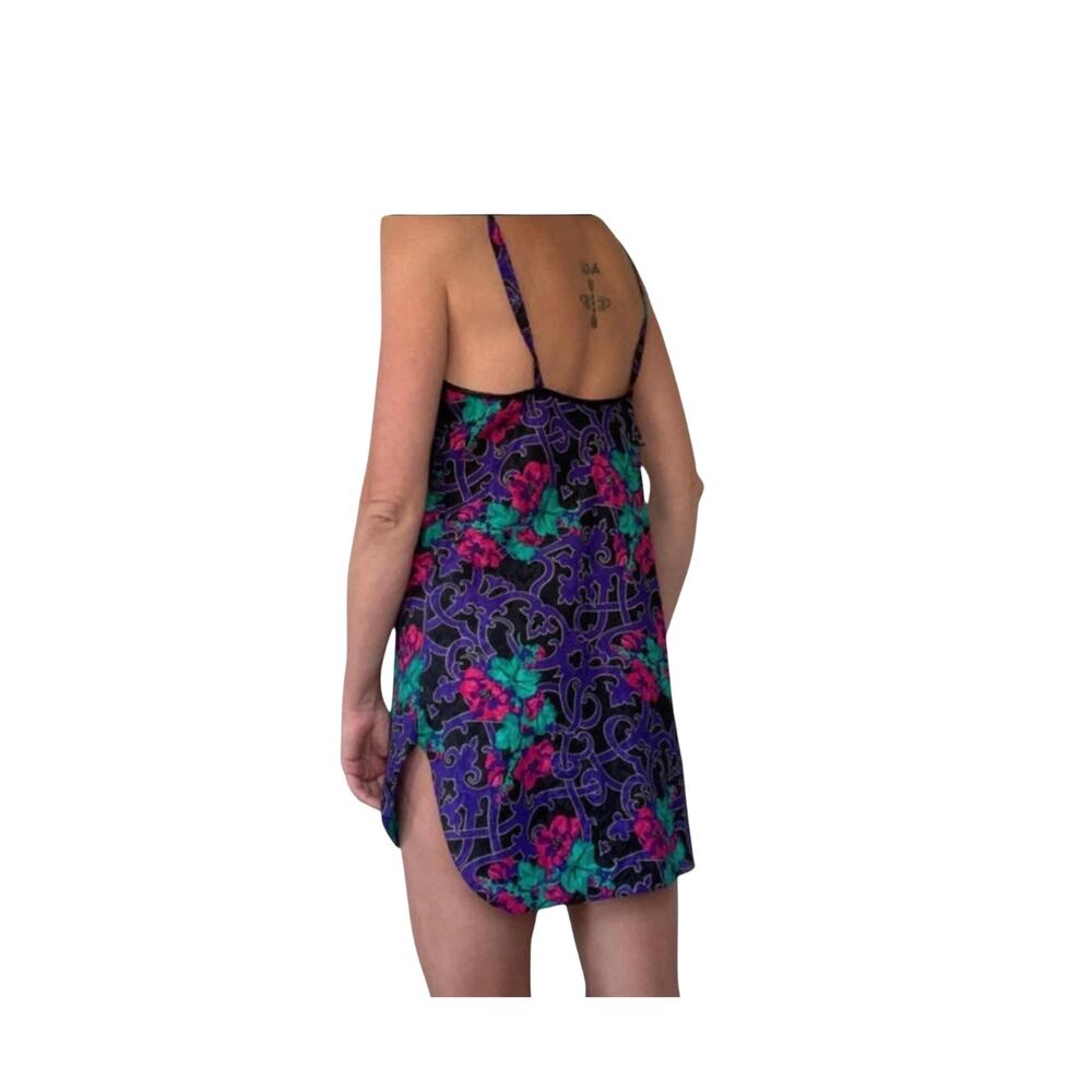 Vintage Purple Chemise Slip Dress Nightgown